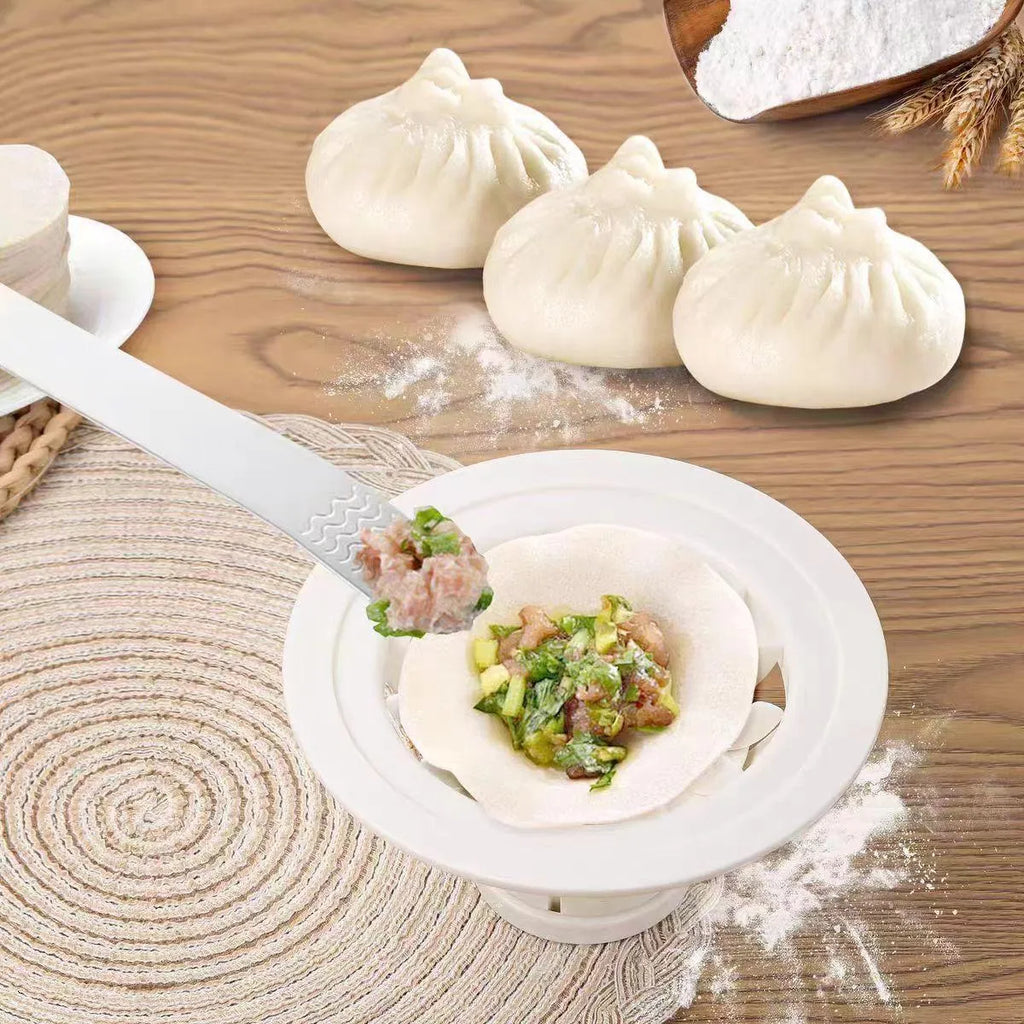 Black Jinkali kitchen mould tool with four baozi shaping cavities