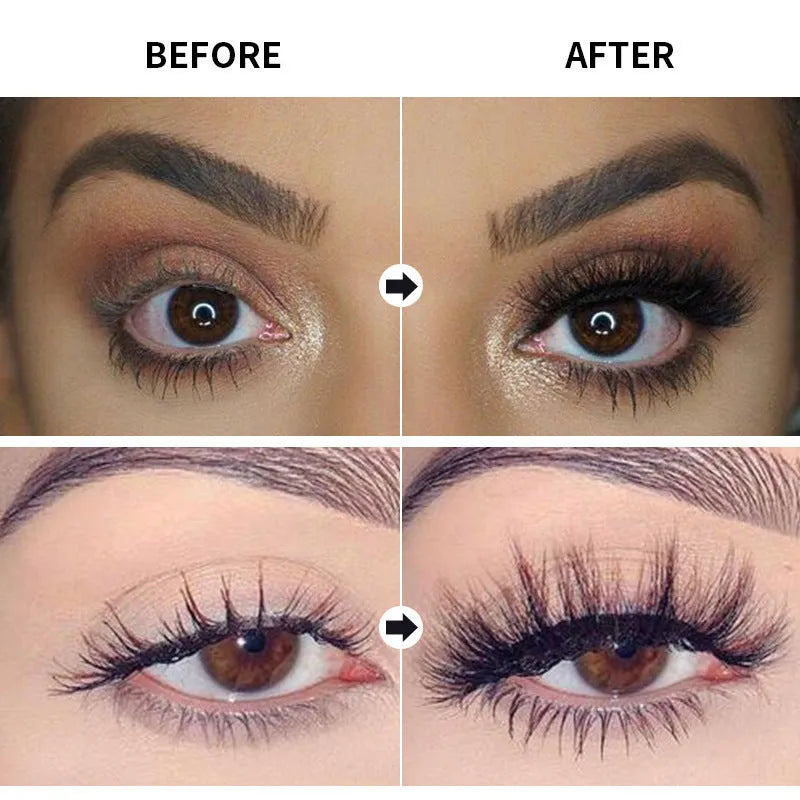 Black waterproof mascara tube that creates thick, long, curling lashes without smudging
