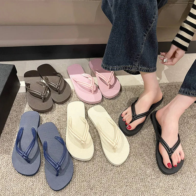 PVC men's casual flip flops with non-slip sole and toe covering in various colours