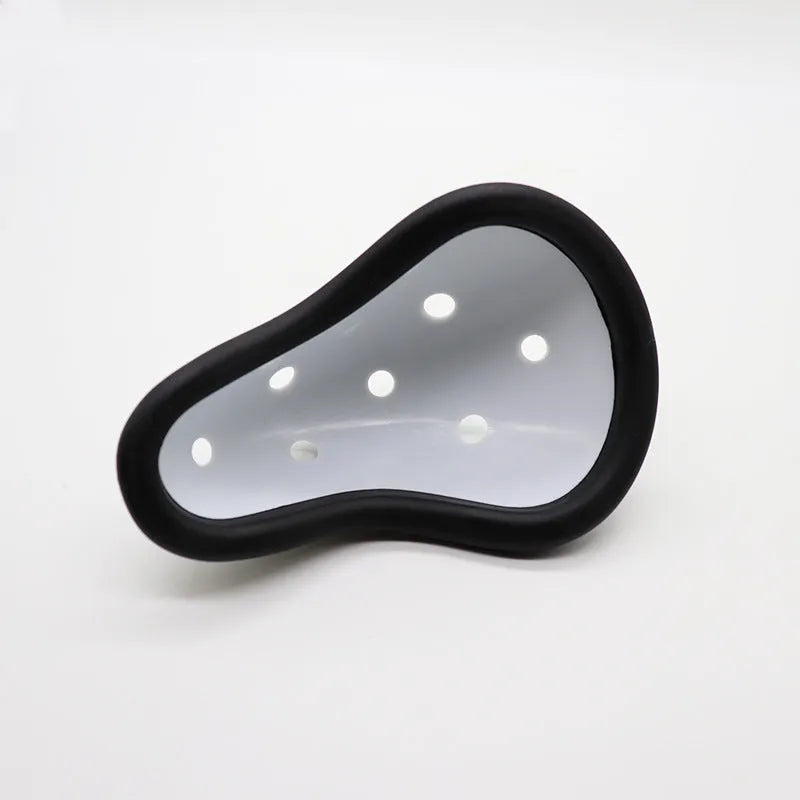 Rubber sports groin guard for adult and children, used in Sanda, rugby, and hockey.
