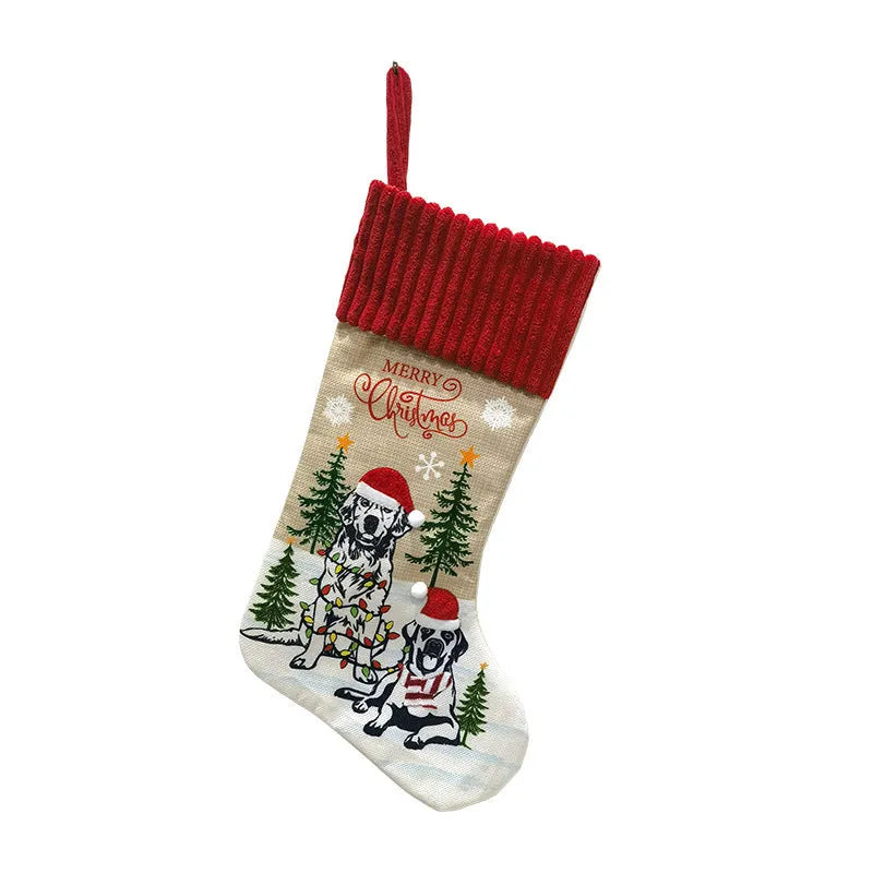 Cloth Christmas tree pendant measuring 46cm by 28cm in Pastoral and American styles