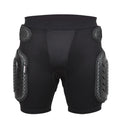 Black cycling hip pad protective pants with integrated protection for multi-sport use