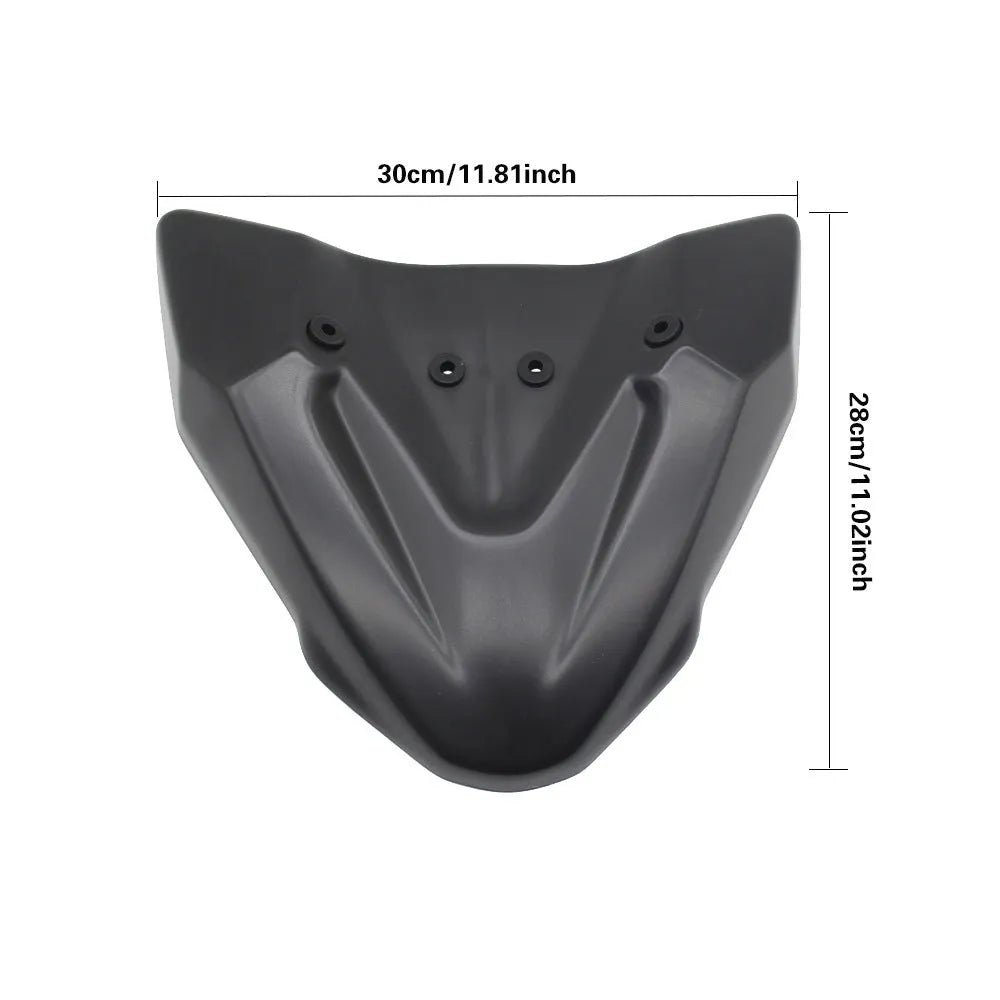 Black ABS plastic fixed wind front wing for KTM 390 Adventure and 790 Adventure motorcycles