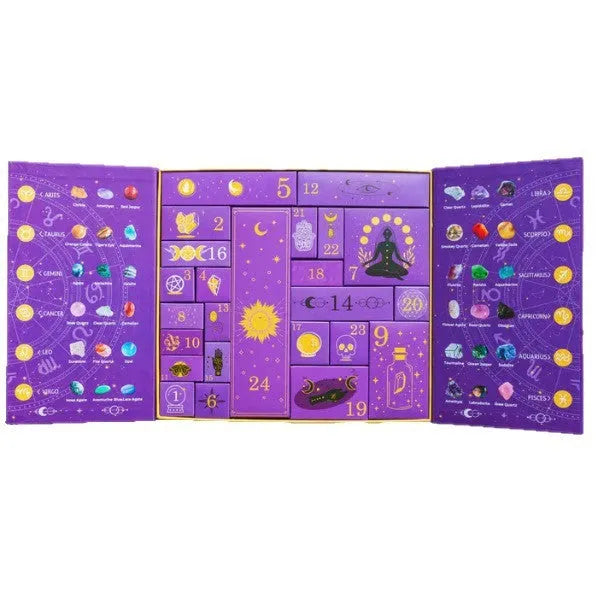 Paper Halloween countdown gift box kit measuring 33.5cm wide by 30.5cm tall.