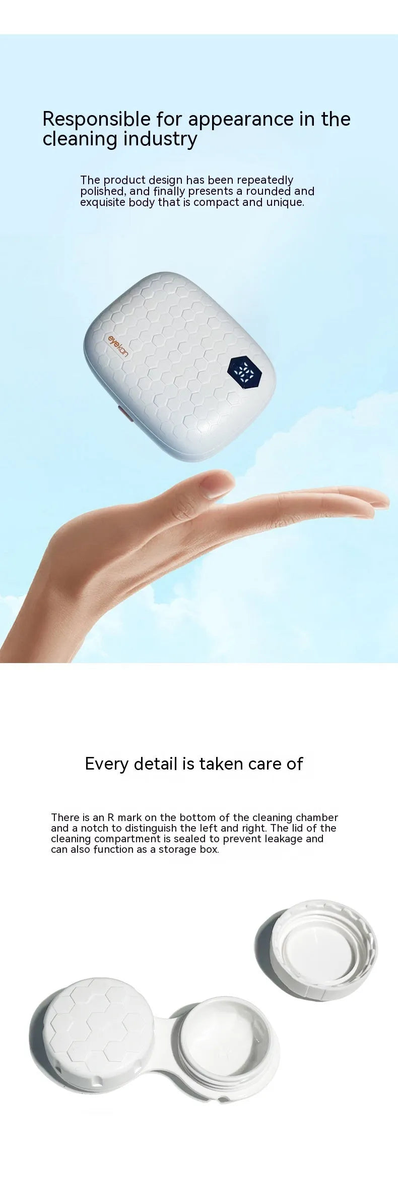 Automatic ultrasonic cleaning machine for invisible glasses in plastic housing