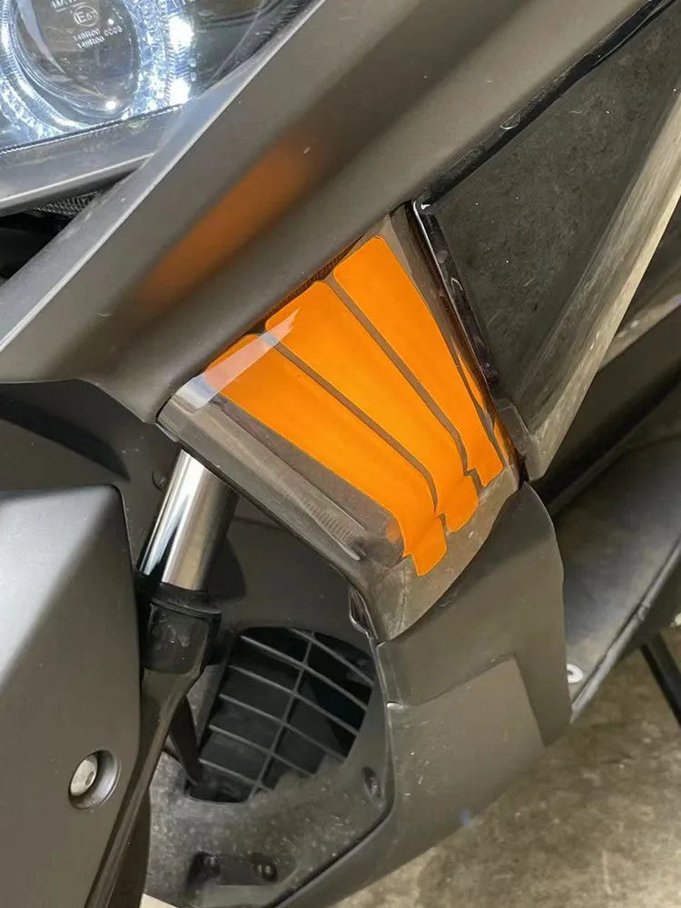 Yellow LED cornering lamp kit for Tianying TS150 motorcycle 2020-2022 models.