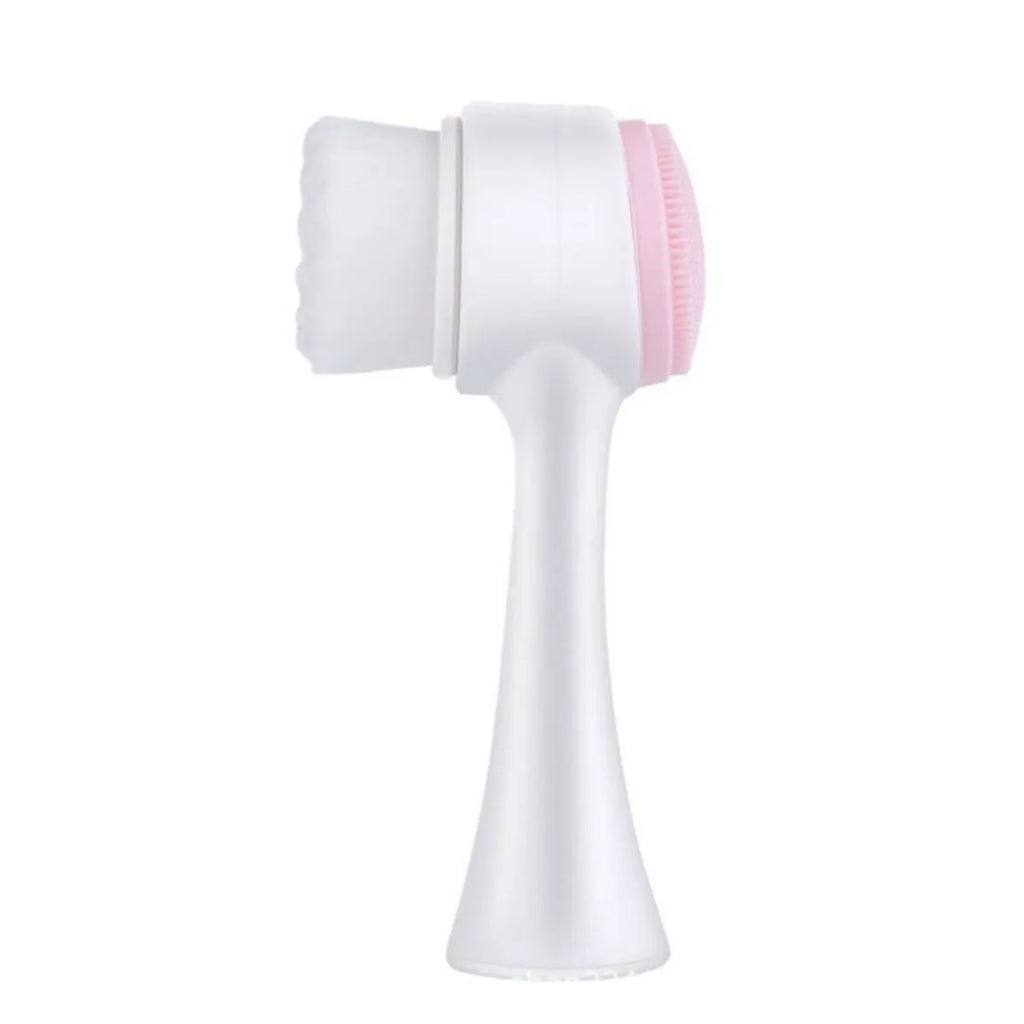 Blue nylon pet paw brush for dogs and cats with ergonomic PP plastic handle