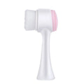 Blue nylon pet paw brush for dogs and cats with ergonomic PP plastic handle