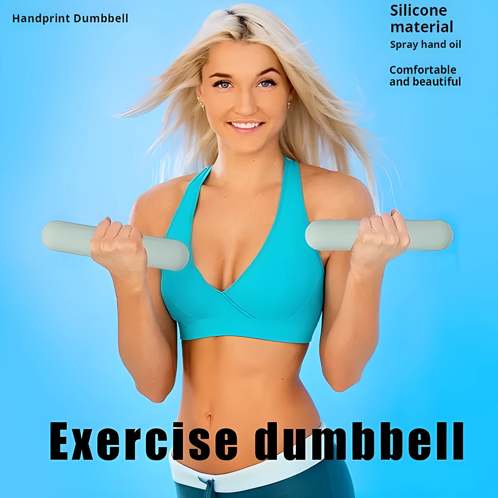 Silicone edging hand-drawn dumbbell stick in various colours and weight options for fitness training