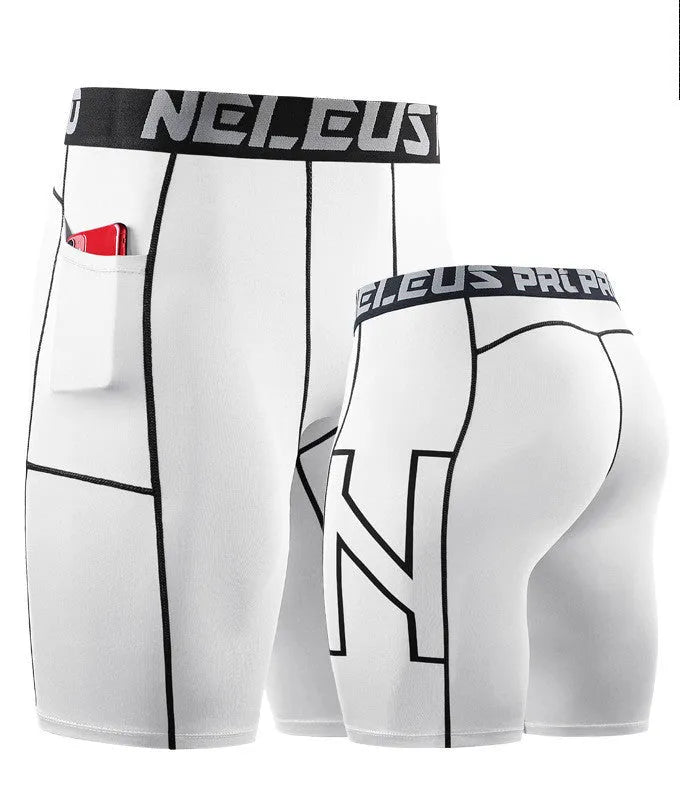 Men's summer running shorts in breathable stretch fabric with quick-dry properties