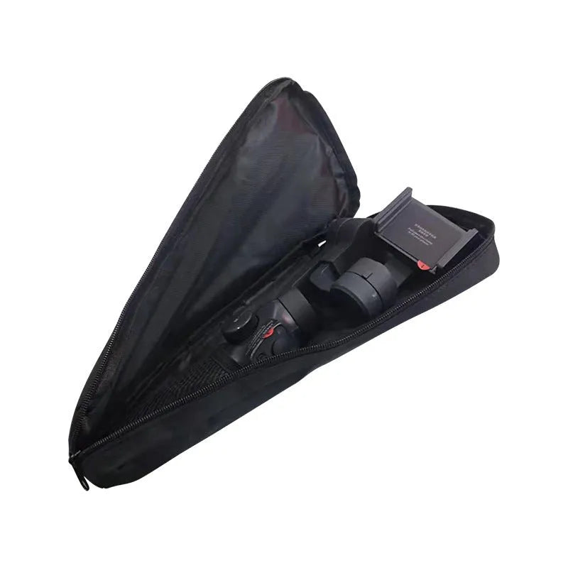 Black cloth portable storage bag for mobile phone stabiliser and accessories