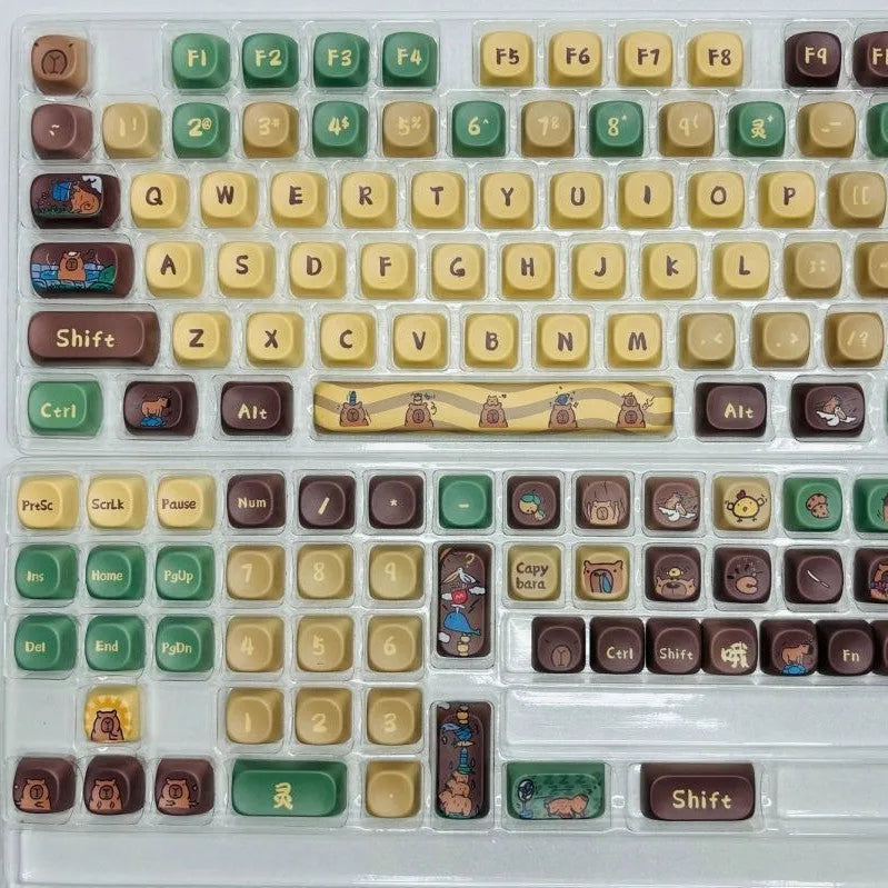 Capabala PBT MOA profile mechanical keyboard replacement keycap set with 130 keys