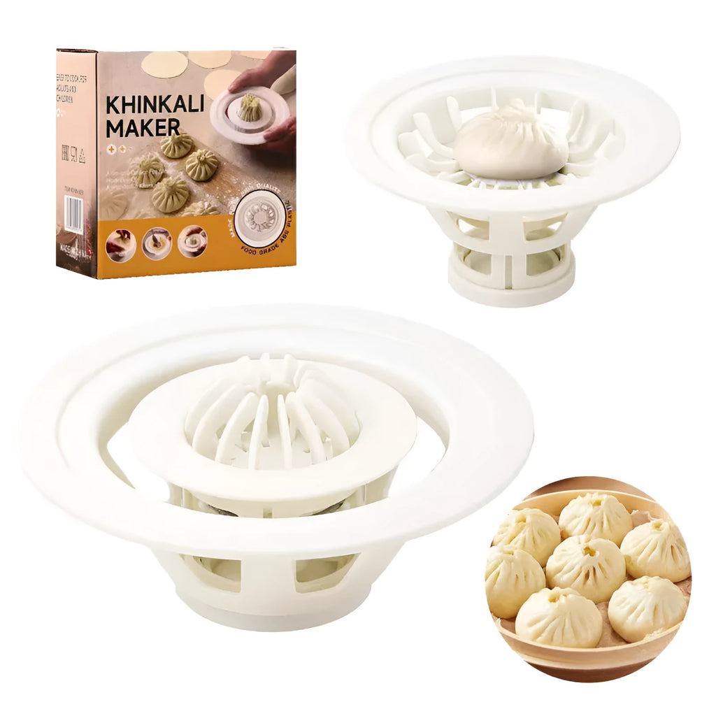 Black Jinkali kitchen mould tool with four baozi shaping cavities