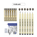 Waterproof needle drawing pen with black ink in plastic shell, 133mm length