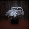 Colourful touch remote control LED table lamp with acrylic shade on black base