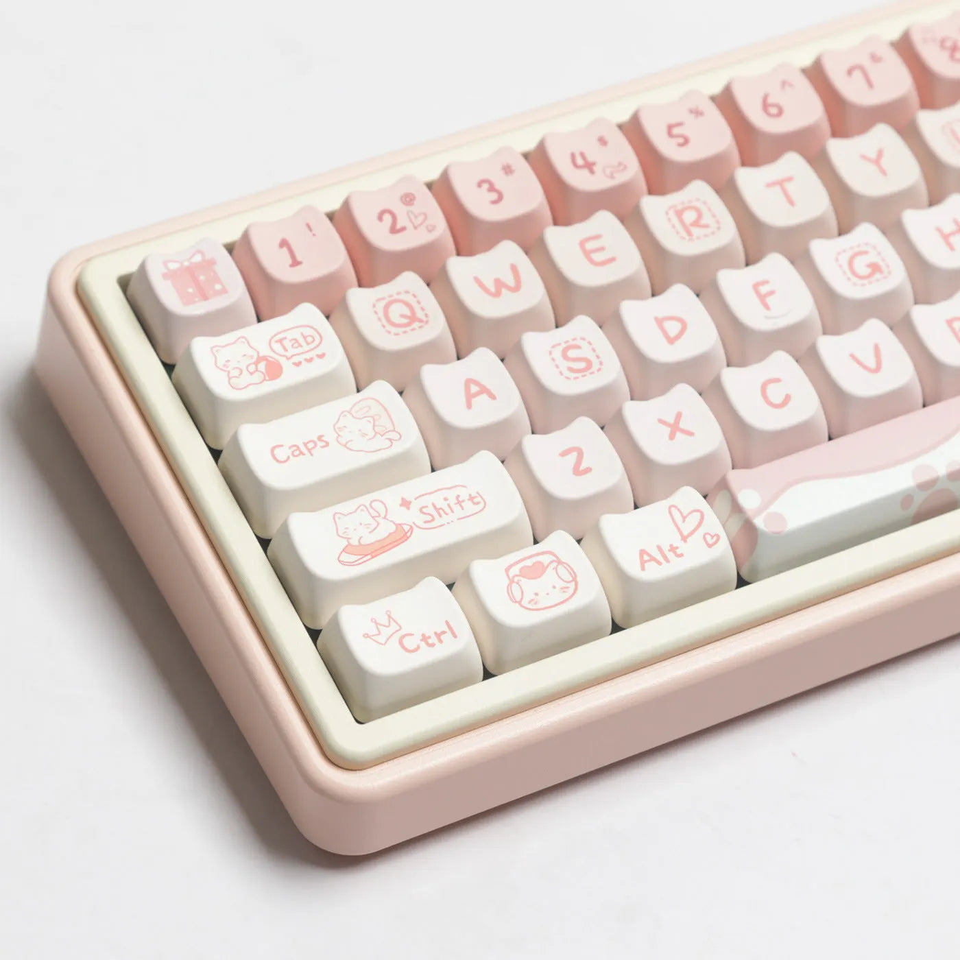 Full set of black PBT key caps for a mechanical keyboard with over 98 keys.