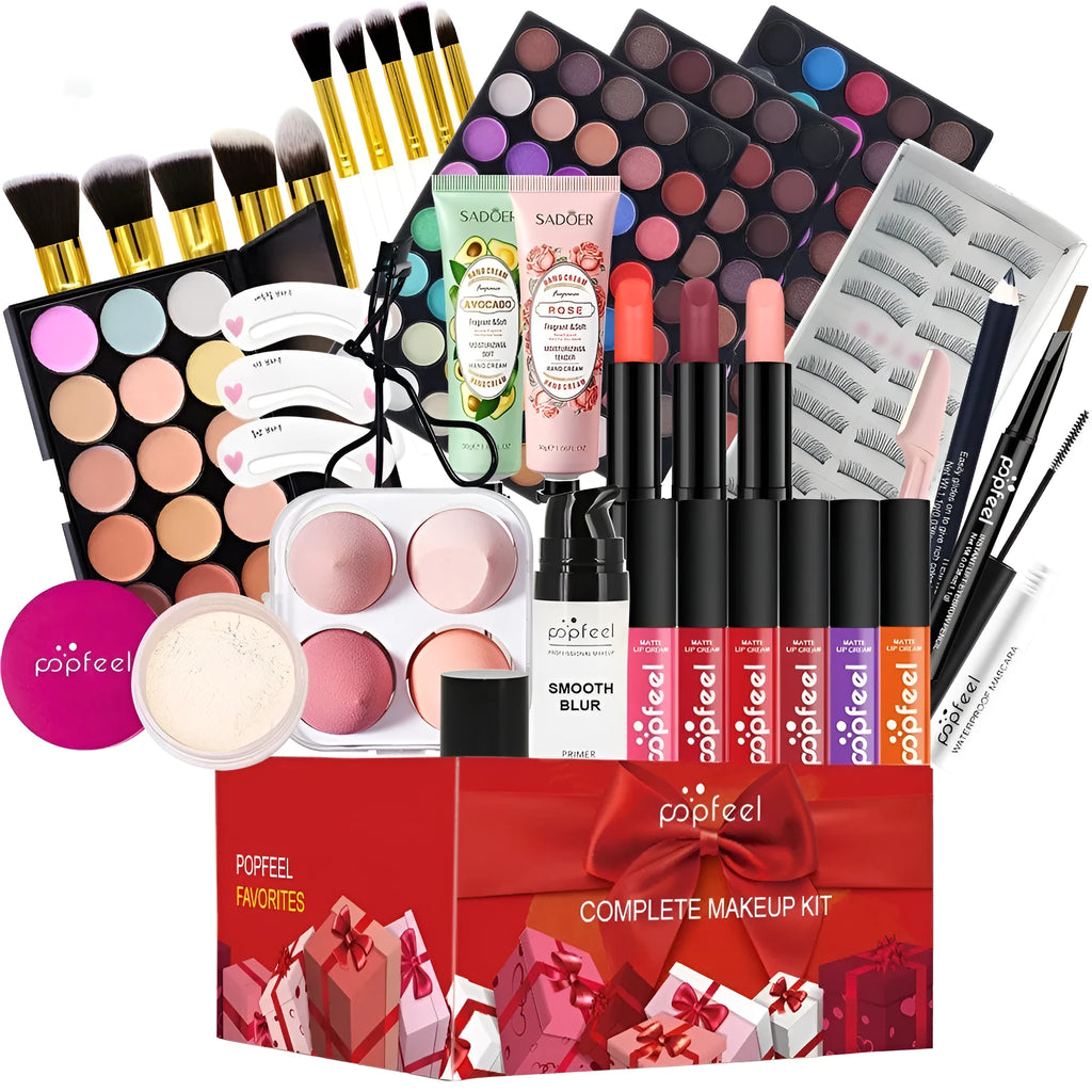 POPFEEL Yuan Integrated Multifunctional Makeup Set in green mermaid colourway POP003E with packaging