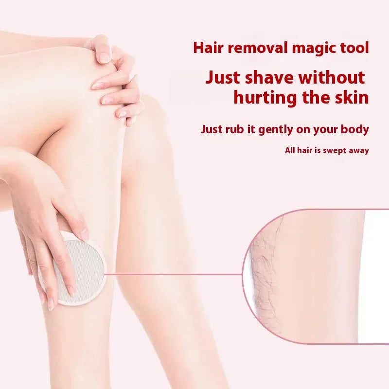 Nano glass 2-in-1 epilator and foot grinder hair removal device with plastic construction