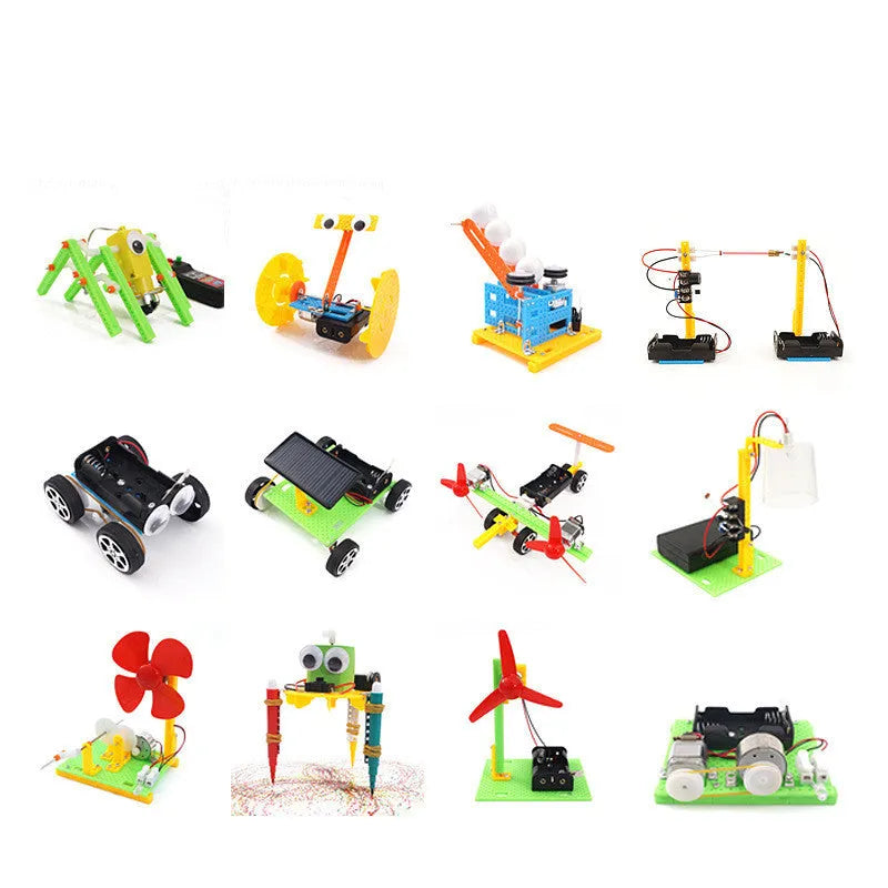 DIY puzzle assembling plastic building blocks in six-piece set, 29x22x4cm box, for children ages 7-14