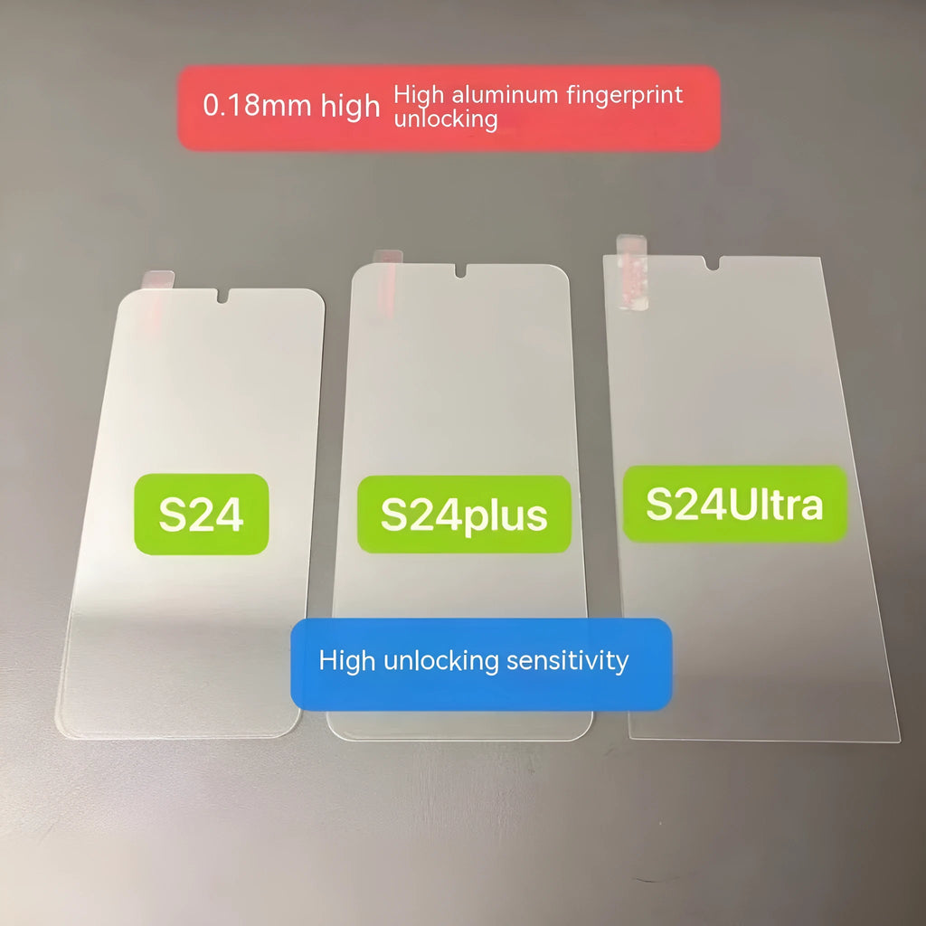 HD tempered glass screen protector for Samsung Galaxy phone with anti-fingerprint coating and full-screen coverage