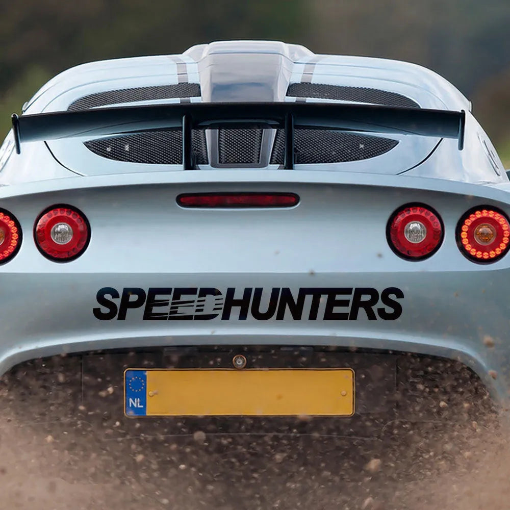 Speed Hunters reflective car vinyl sticker in black showing Speed Hunters graphic design