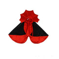 Black and red Halloween pet costume for dogs and cats made from polyester fabric