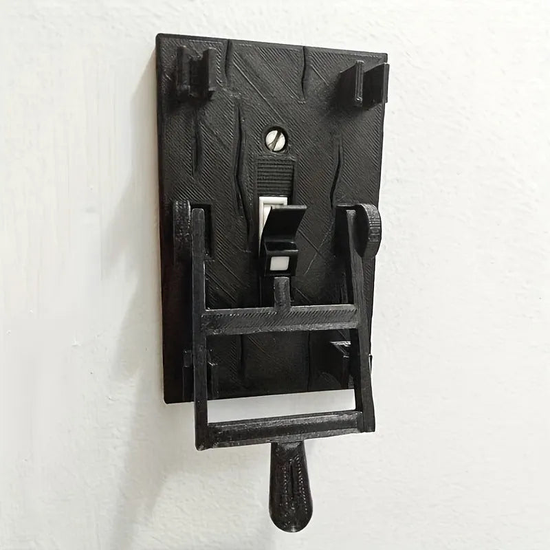 Retro decorative mechanical wall switch plate cover with single control function