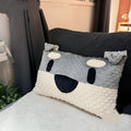 West Highland puppy-shaped cushion measuring 50cm with grey schnauzer or white dog design