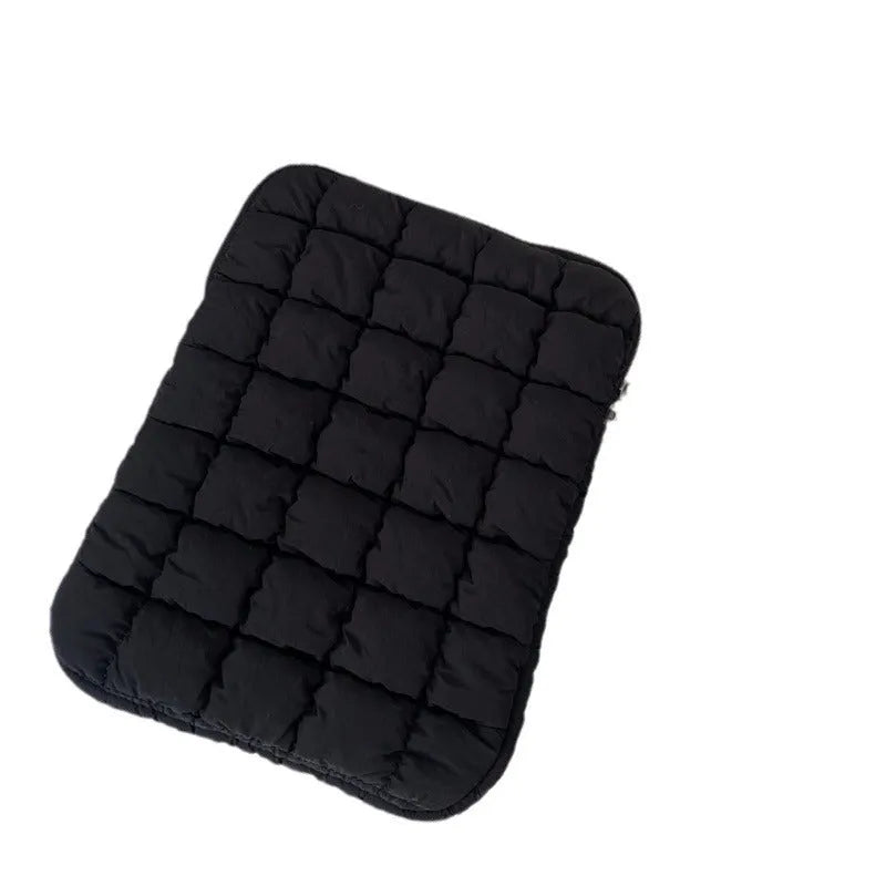 Large capacity cloud cotton nylon laptop bag in black, suitable for 15.6 inch laptops