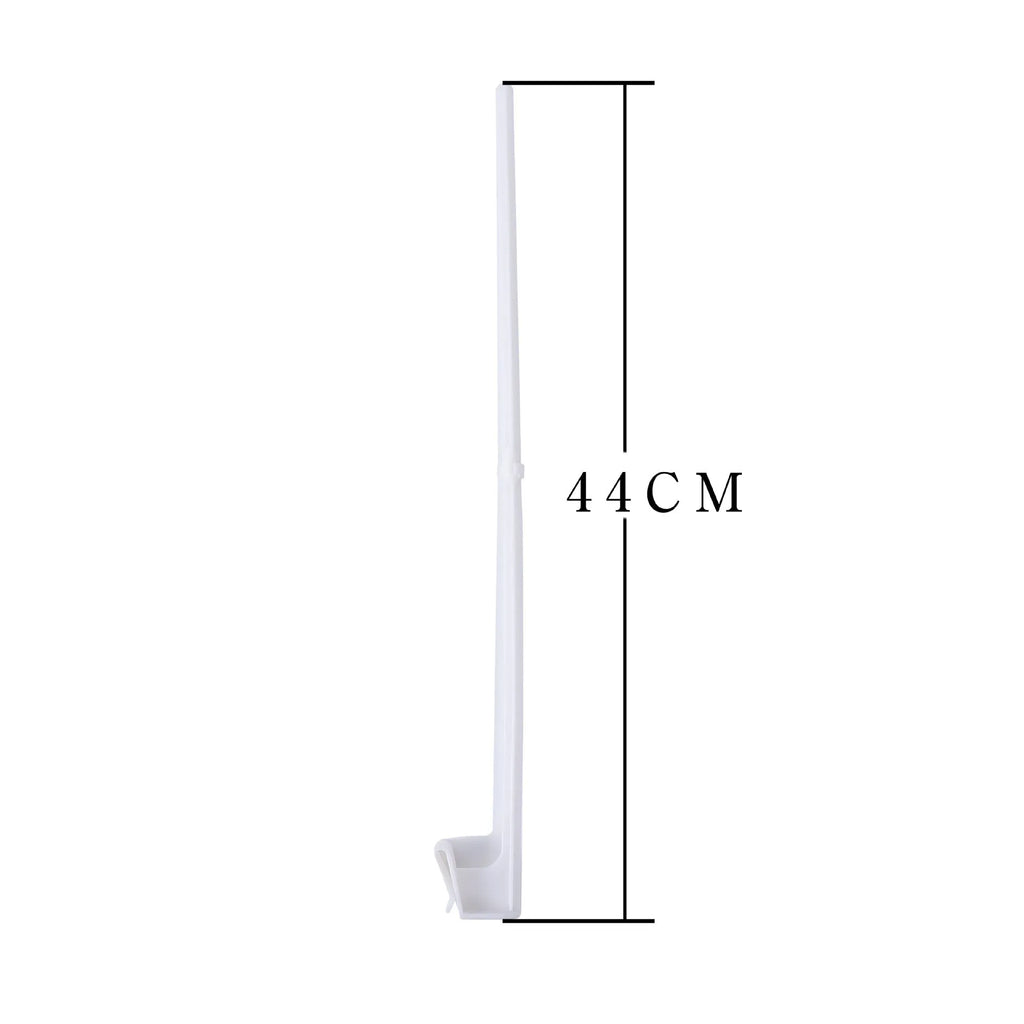 Pack of 10 white PP plastic car window flag pole holder mounts