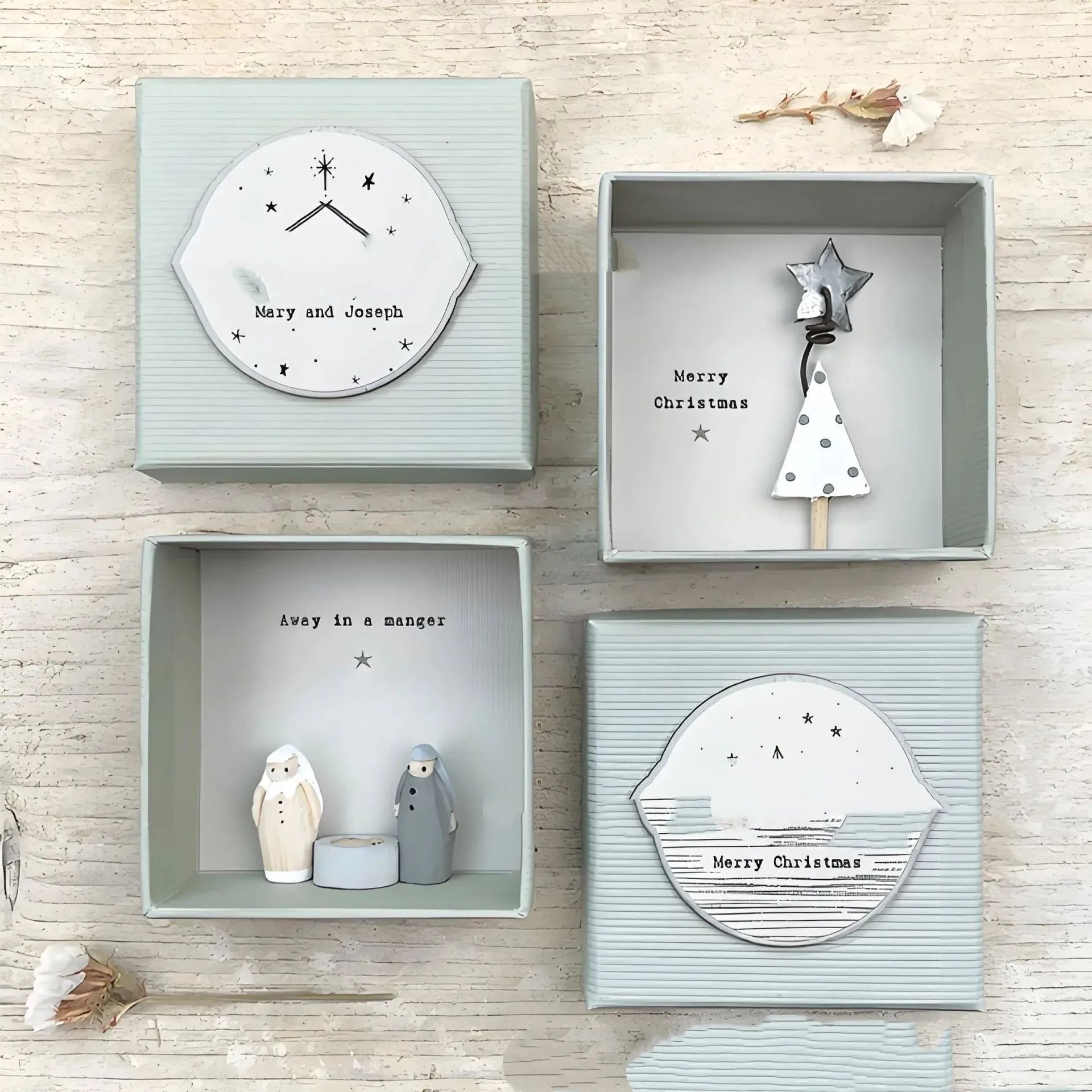 Guardian angel resin figurine in box with modern simplicity cartoon design