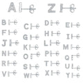 Gold plated alphabet letter earrings on a white background showing the letter A with zircon stones and butterfly backings.