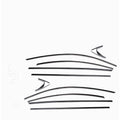 Black titanium stainless steel window trim strip complete set for window molding installation