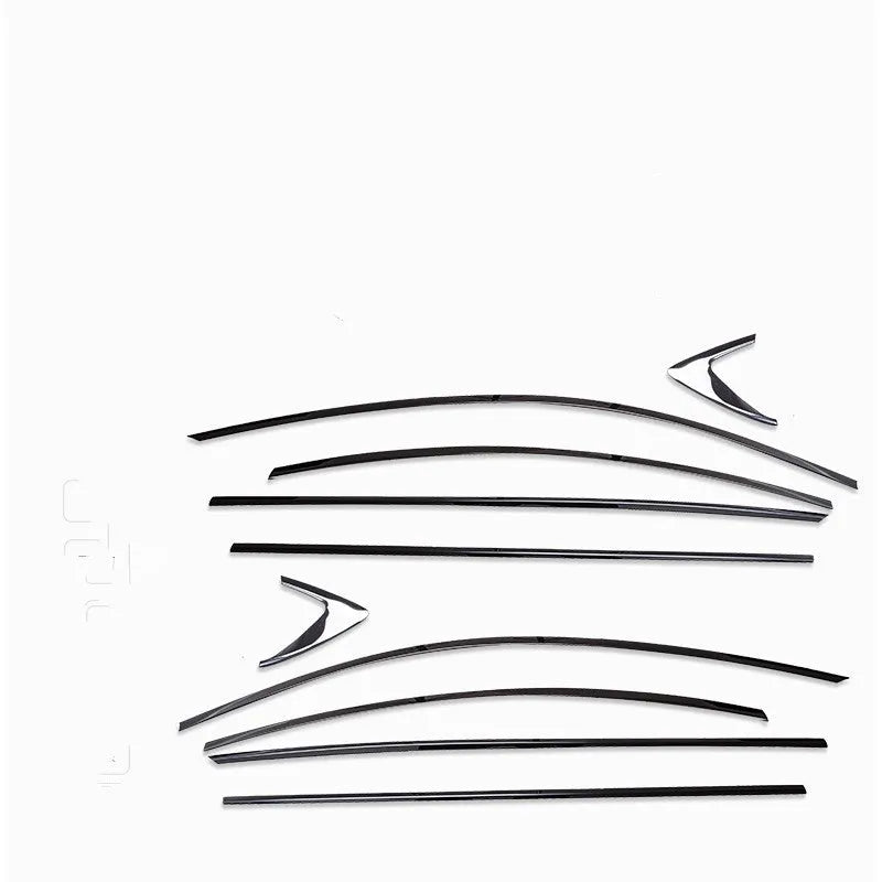 Black titanium stainless steel window trim strip complete set for window molding installation