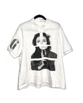 Men's polyester polo shirt with printed pattern in straight cut and regular short sleeves