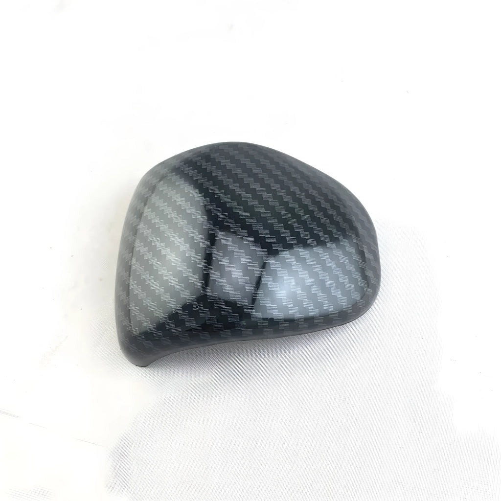Carbon fibre pattern gear shift cover for manual car transmission with adhesive backing