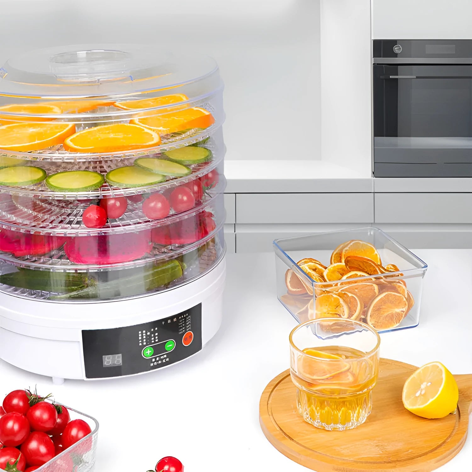 Five-layer household food dehydrator with UK plug for drying fruits and vegetables