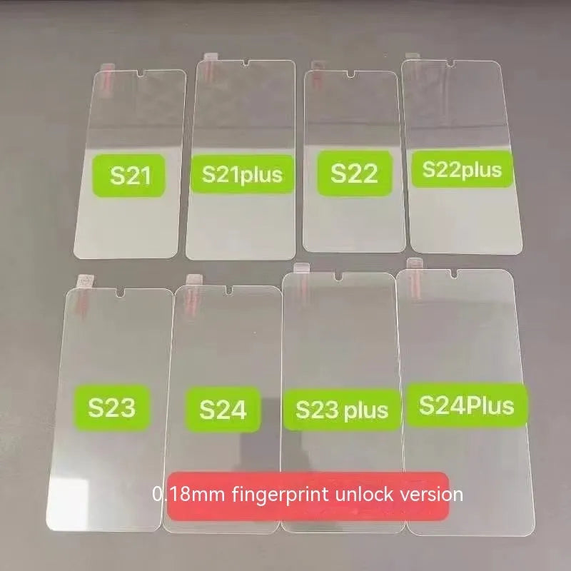 HD tempered glass screen protector for Samsung Galaxy phone with anti-fingerprint coating and full-screen coverage