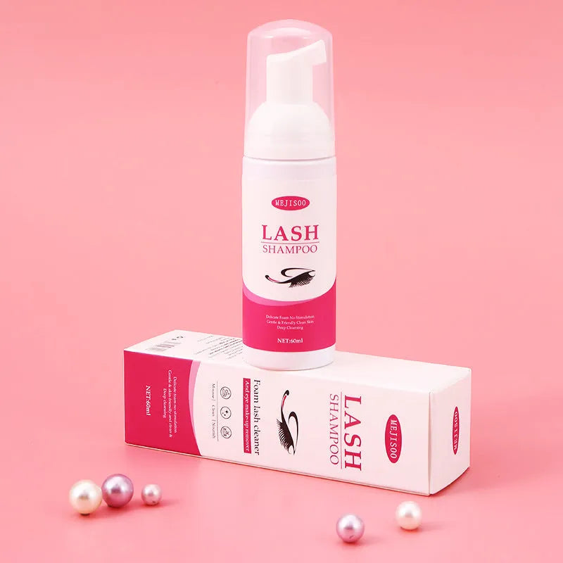 LASH SHAMPOO Mousse Eyelash Cleaning Solution 60ml bottle for false eyelash removal