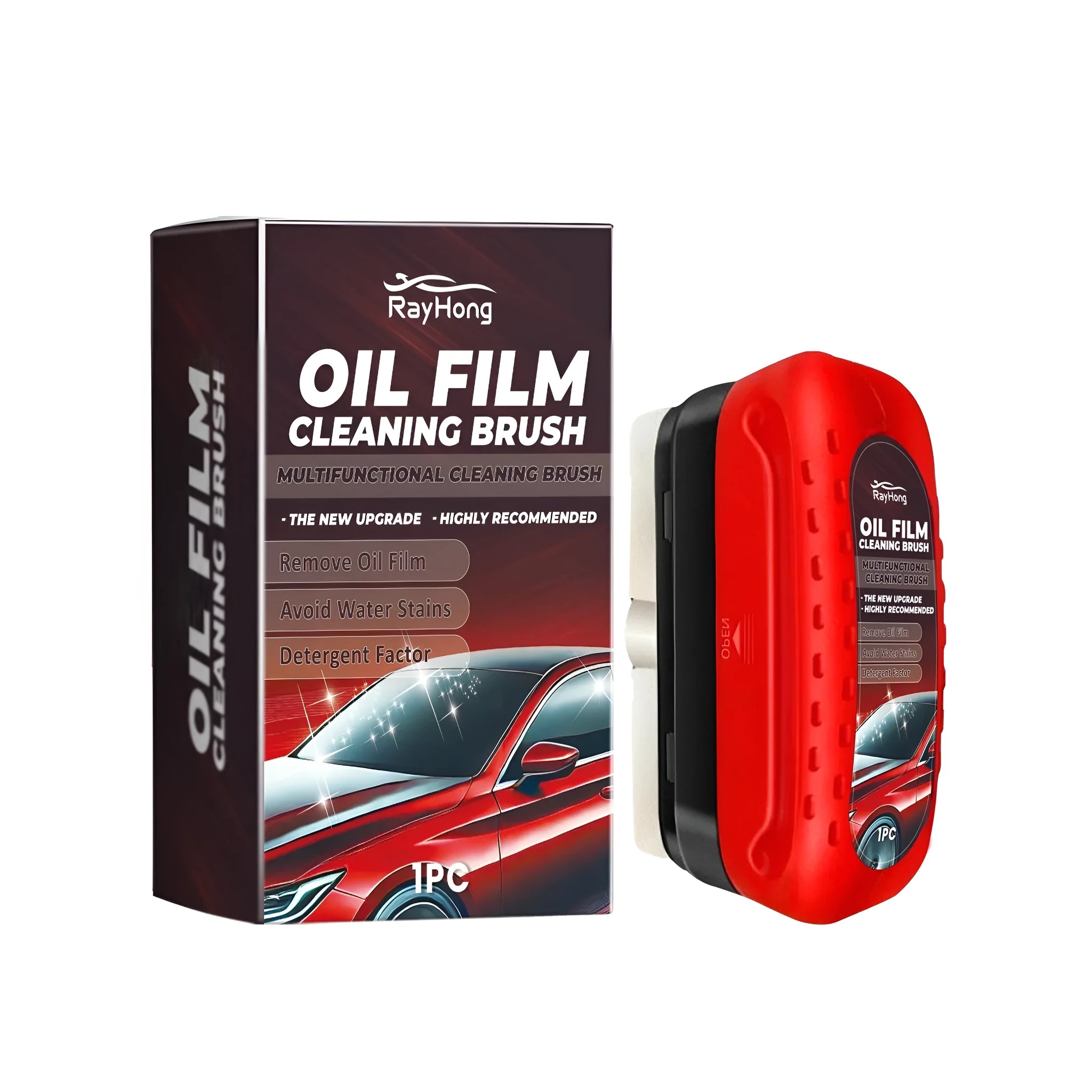 Oil film cleaning brush 7.2x10.5cm with cleaning formulation for kitchen grease removal