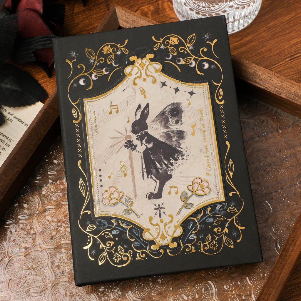 Retro Art THALO gothic style A5 notebook with 40g wood pulp paper in Little Rabbit, Forest, or Red Fruit Temptation cover designs