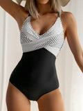 Women's printed bikini swimsuit with lace-up front and backless design in leopard print pattern