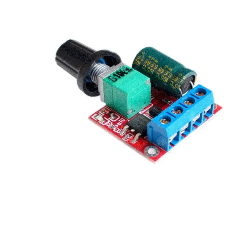 PWM DC motor speed controller module with potentiometer knob for 5V-35V applications