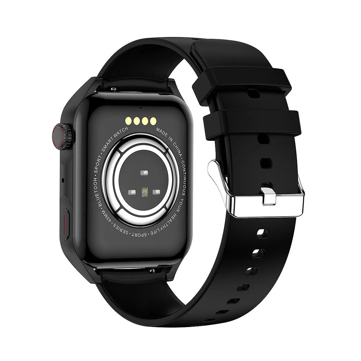 High-definition AMOLED smart watch with NFC on a silicone wrist strap.