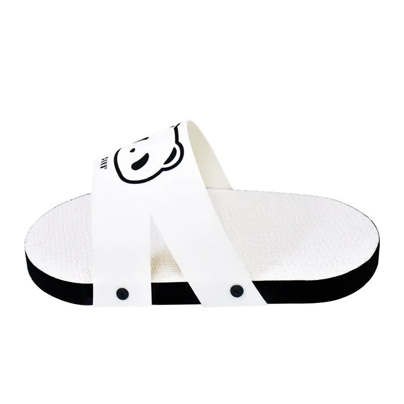 White corrugated paper cat scratch board with slipper-style design for indoor feline claw maintenance