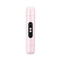 Portable electric depilator for armpit hair trimming with floating blade, USB powered, in pink and white