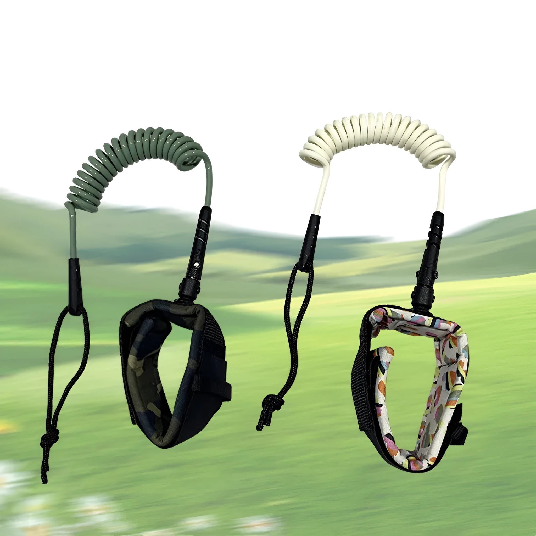 Surfboard hand holding rope showing pulp rope construction with elastic properties for 50kg tension capacity