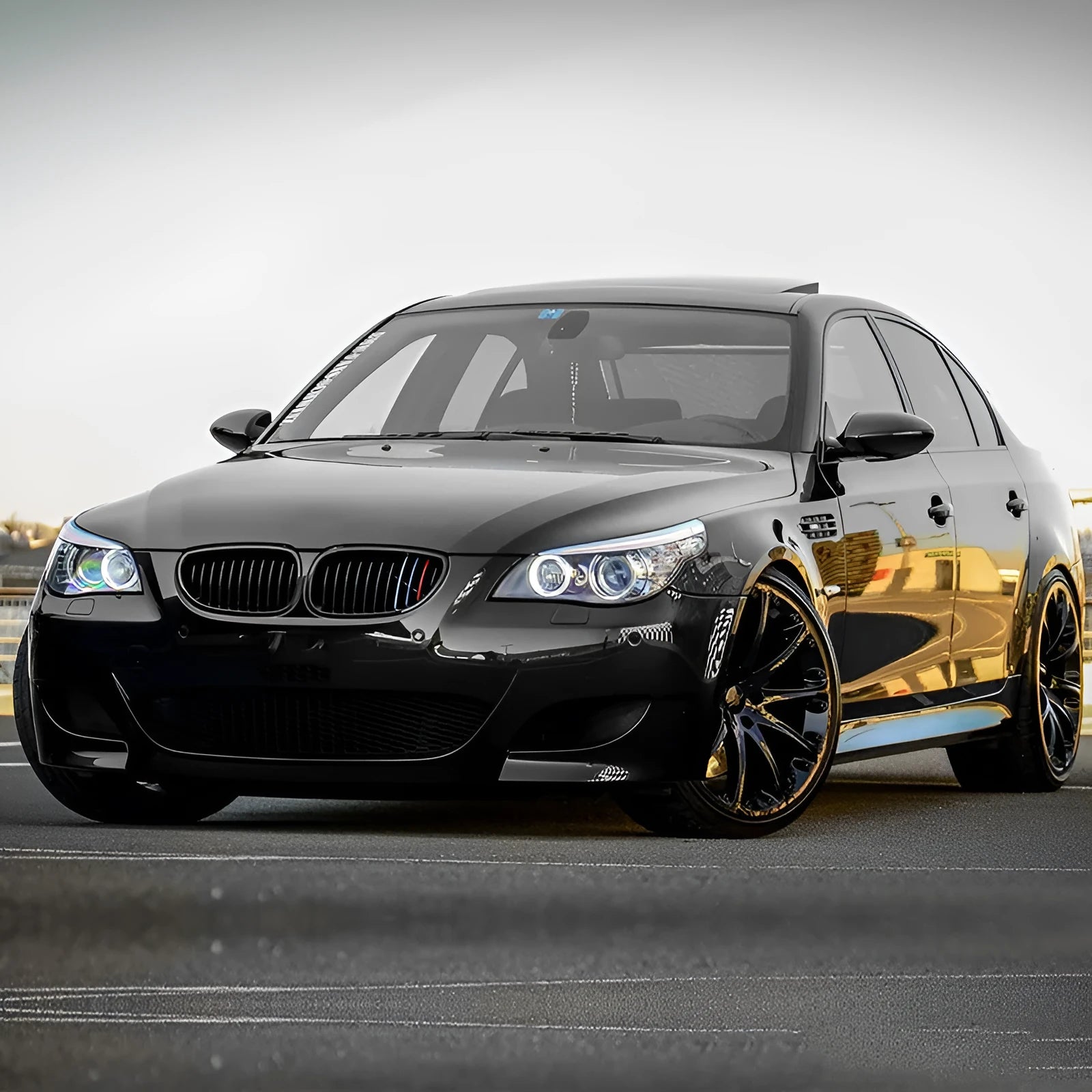 ABS shield carbon fibre grille for BMW 5-Series E39 E60 front end