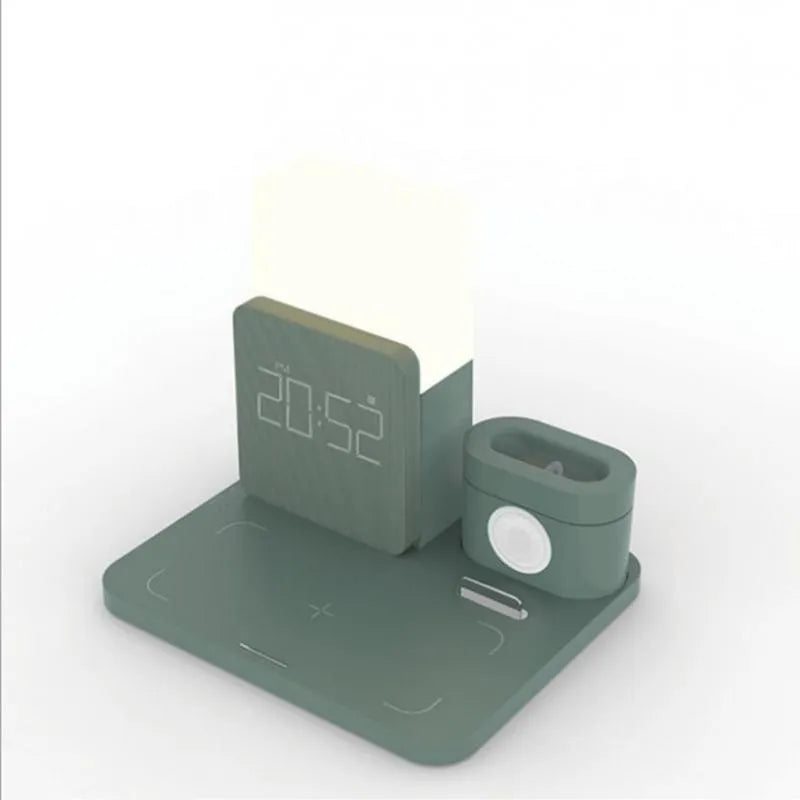 3-in-1 multi-function Qi wireless charging stand for smartphones watches and wireless earbuds