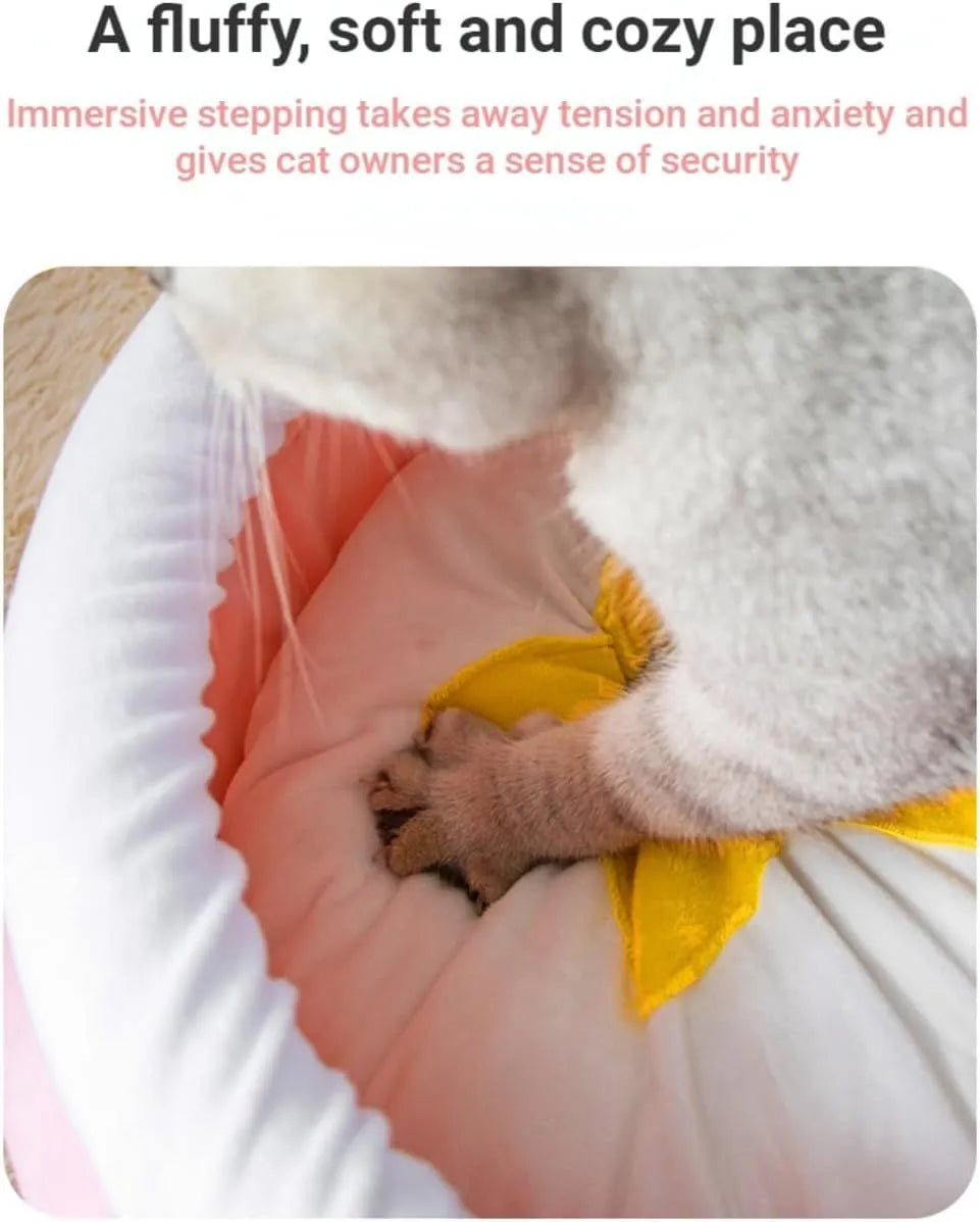 Honey pot magic shape cat sofa bed with removable pad in pink or yellow for small cats and dogs